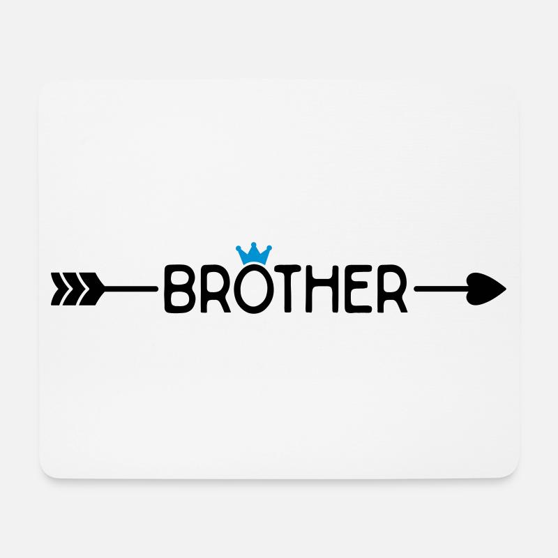 Brother - Mousepad (Querformat) - Weiß