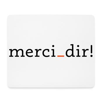 merci dir - 2 Farben - Mousepad (Querformat) - Weiß - Vorne