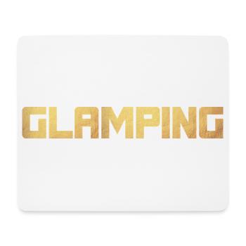 Glamping Gold Luxury Camping Camper Holiday Exclusive - Tapis de souris (format paysage) - blanc - Devant