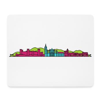 Silhouette urbaine de Malaga Alcazaba Art moderne en ligne - Tapis de souris (format paysage) - blanc - Devant
