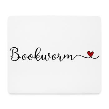 Bücherwurm - Mousepad (Querformat) - Weiß - Vorne