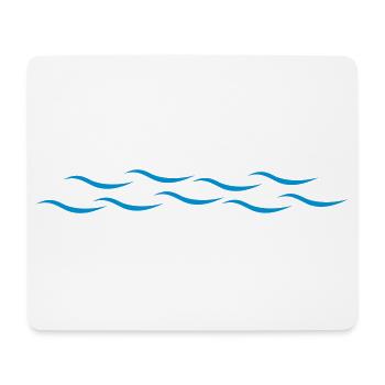 Wellen - Mousepad (Querformat) - Weiß - Vorne