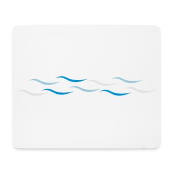 Wellen - Mousepad (Querformat) - Weiß - Vorne