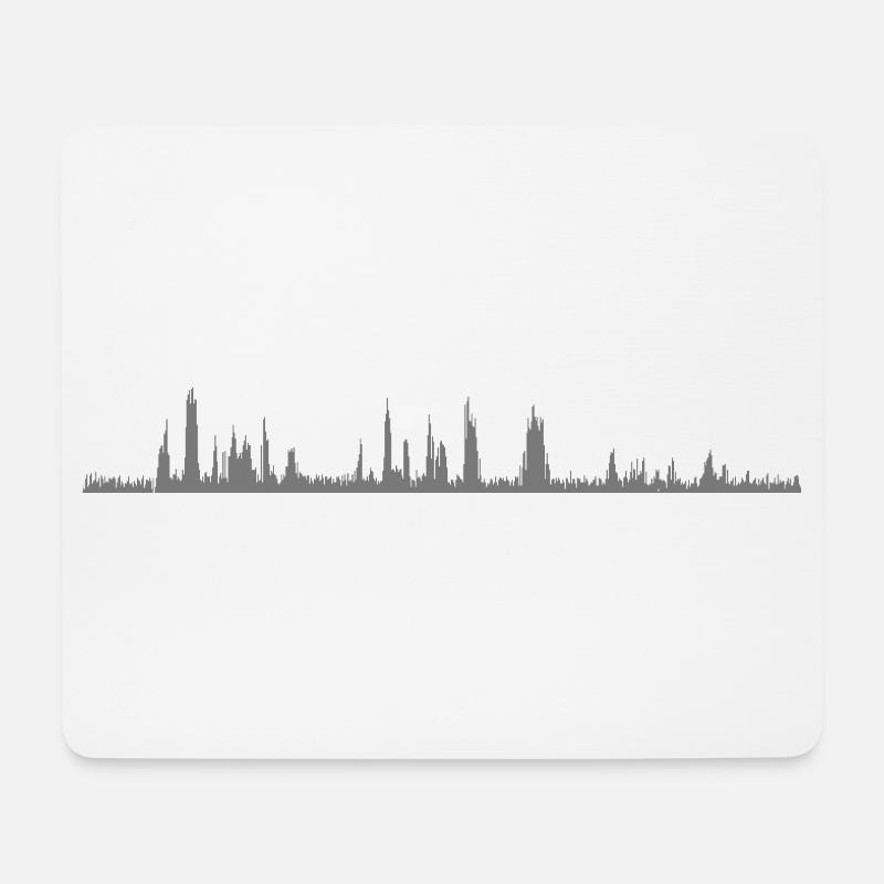 Audio Waveform - Tapis de souris (format paysage) - blanc
