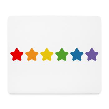 Regenbogen Sternchen LGBT lgbtqi queer - Mousepad (Querformat) - Weiß - Vorne