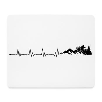 Heartbeat Snowboarding - Mouse Pad (horizontal) - white - Front