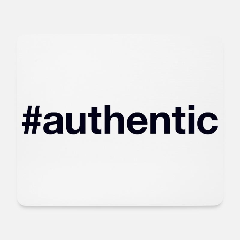 AUTHENTIC authentisch echt - Mousepad (Querformat) - Weiß