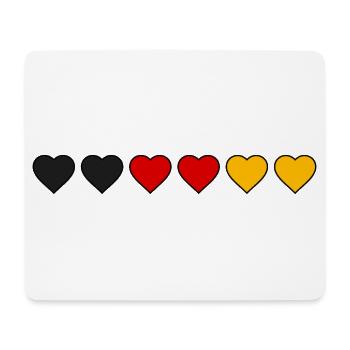 Deutschland Herzen - Mousepad (Querformat) - Weiß - Vorne