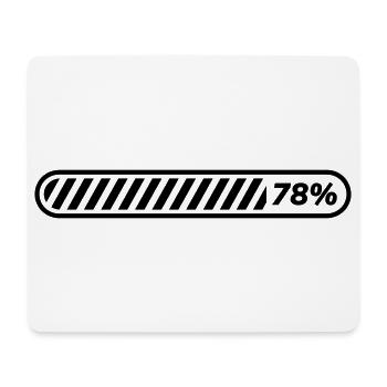 Loading… 78 % - Mousepad (Querformat) - Weiß - Vorne