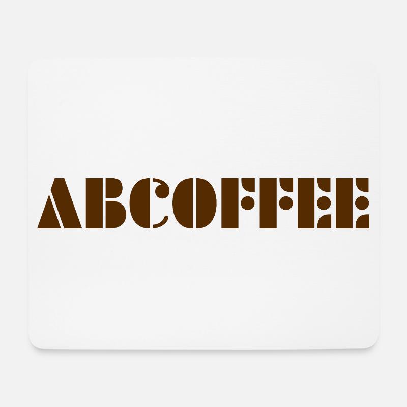 Coffee alphabet - Mousepad (Querformat) - Weiß