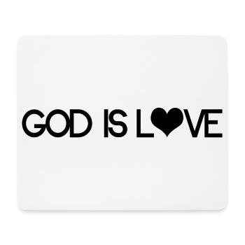 Dieu est amour - Cœur spirituel chrétien - Tapis de souris (format paysage) - blanc - Devant