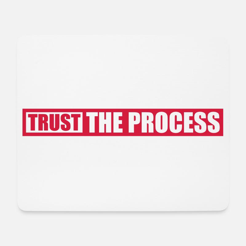 trust the process Zitat - Mousepad (Querformat) - Weiß
