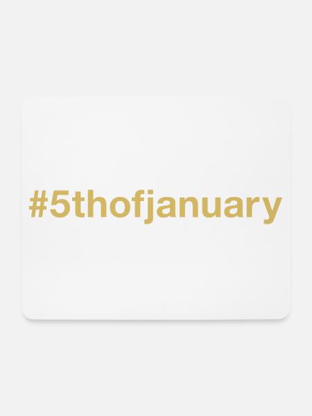 geboren am 5. Januar Geburtstag birthday - Mousepad (Querformat) - Weiß