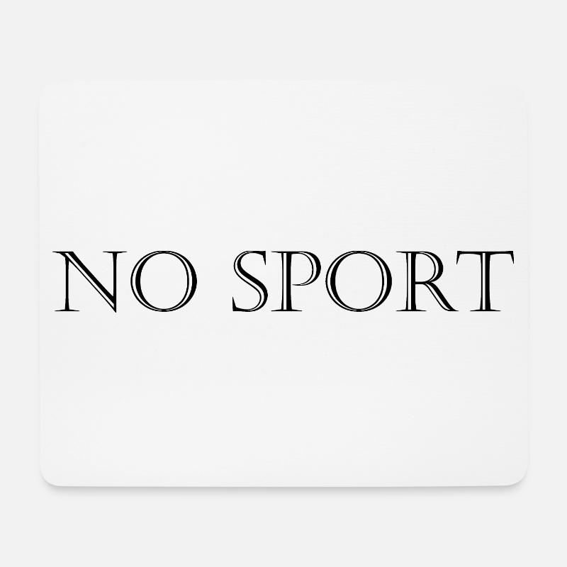 no sport - Mousepad (Querformat) - Weiß
