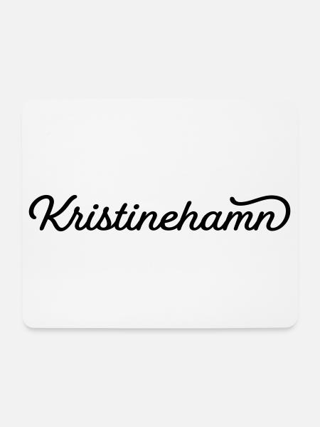 Kristinehamn black - Mouse Pad (horizontal) - white