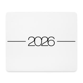 2026 Jahr Strich - Mousepad (Querformat) - Weiß - Vorne