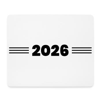2026 Jahr Strich - Mousepad (Querformat) - Weiß - Vorne