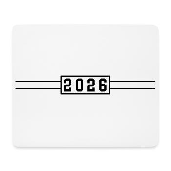 2026 year line - Mouse Pad (horizontal) - white - Front