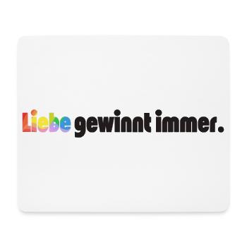 Liebe gewinnt immer Frieden Statement Vielfalt - Mousepad (Querformat) - Weiß - Vorne