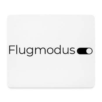 Flugmodus an. – Minimalistisches Design - Mousepad (Querformat) - Weiß - Vorne