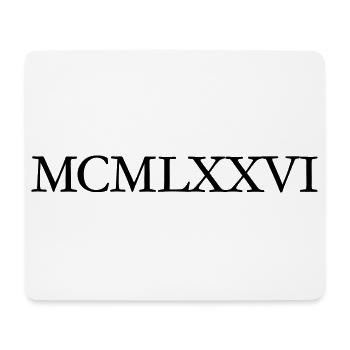 MCMLXXVI 1976 Roman birthday year - Mouse Pad (horizontal) - white - Front