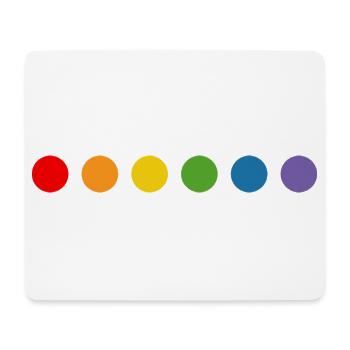 boules arc-en-ciel LGBT lgbtqi queer lgbt csd tshirt - Tapis de souris (format paysage) - blanc - Devant