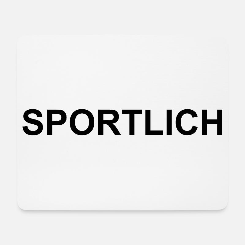 Sportlich - Mousepad (Querformat) - Weiß