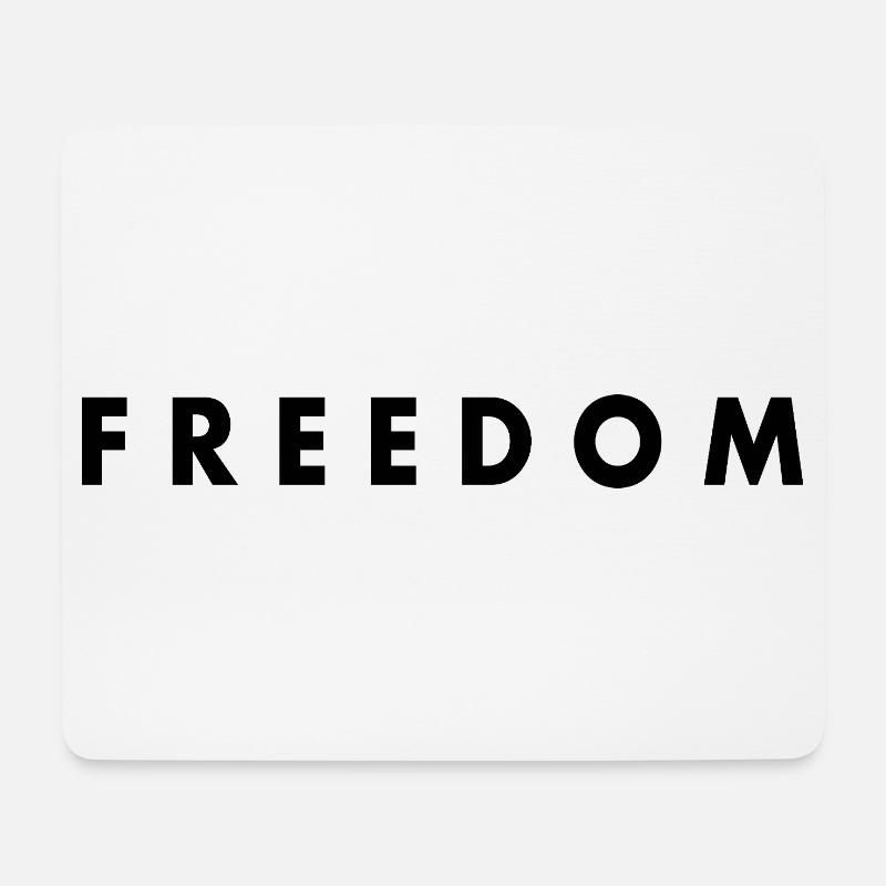Freedom - Mousepad (Querformat) - Weiß