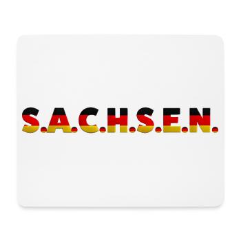 Allemagne de Saxe, Dresde Drapeau de Leipzig Allemand - Tapis de souris (format paysage) - blanc - Devant