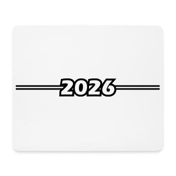 2026 Strich Element - Mousepad (Querformat) - Weiß - Vorne