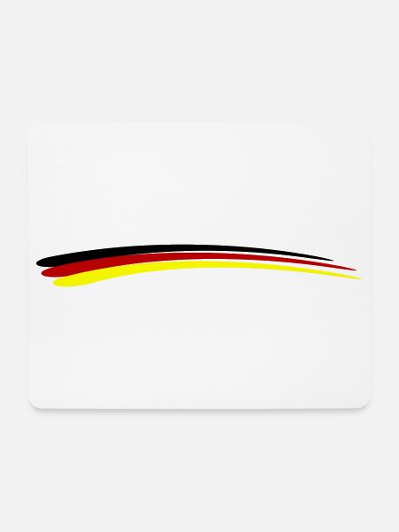 Deutschland Fahne Linie - Mousepad (Querformat) - Weiß