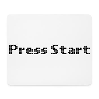 press start - Tapis de souris (format paysage) - blanc - Devant