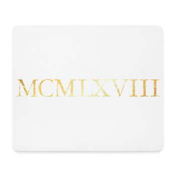 MCMLXVIII (Vintage) Jahrgang 1968 Geburtstag - Mousepad (Querformat) - Weiß - Vorne