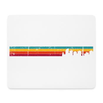 Rétro Skyline Sunset Stripes - Tapis de souris (format paysage) - blanc - Devant