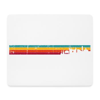 Rétro Skyline Sunset Stripes - Tapis de souris (format paysage) - blanc - Devant