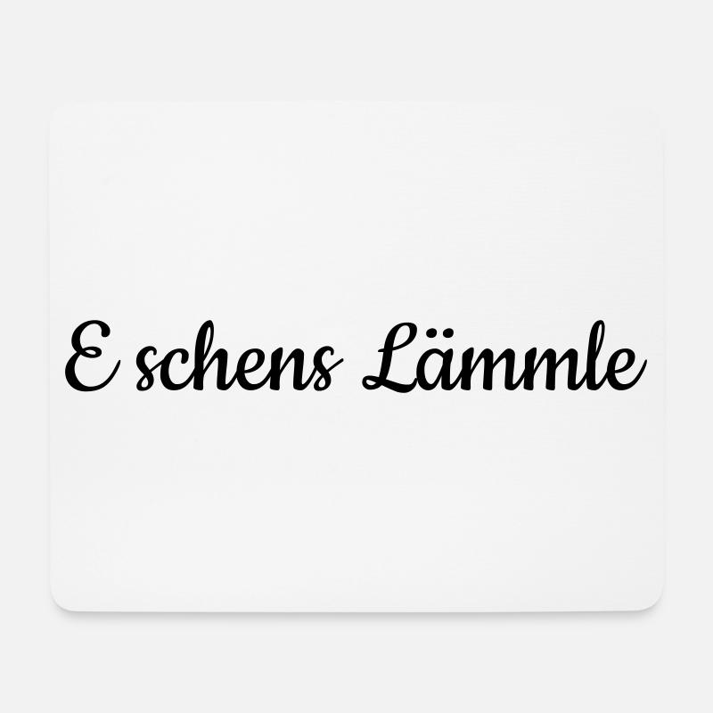 E schens Lämmle - Tapis de souris (format paysage) - blanc