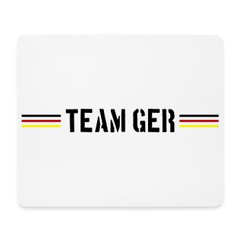 Équipe Allemagne Drapeau - Tapis de souris (format paysage) - blanc - Devant