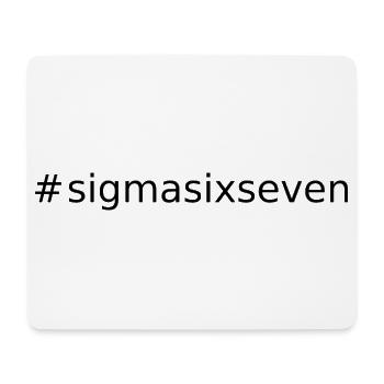 #sigmasixseven - Mousepad (Querformat) - Weiß - Vorne