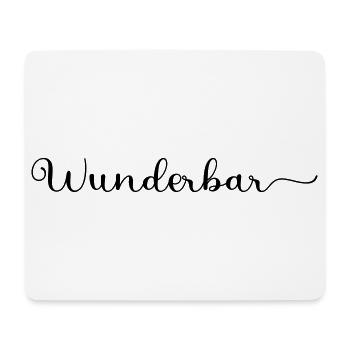 Wunderbar - Mousepad (Querformat) - Weiß - Vorne