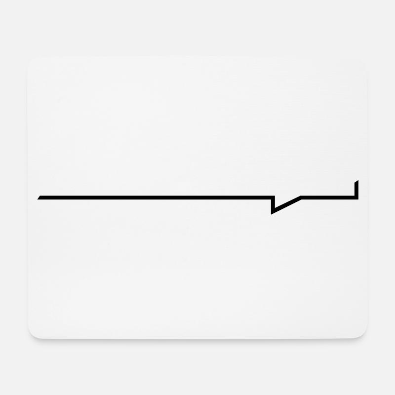 Balken-Sprechblase - Mousepad (Querformat) - Weiß
