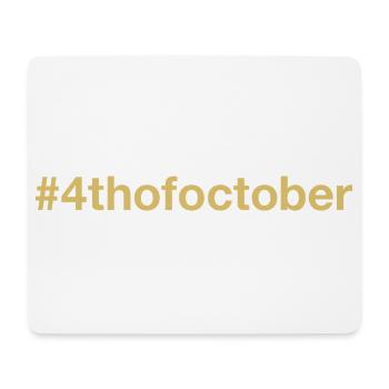 geboren am 4. Oktober Geburtstag hashtag - Mousepad (Querformat) - Weiß - Vorne
