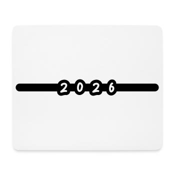 2026 Jahr - Mousepad (Querformat) - Weiß - Vorne
