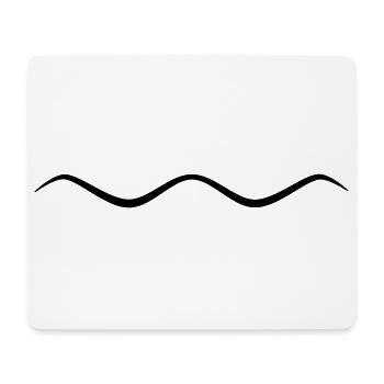 Ligne ondulée de la vague symbolique - Tapis de souris (format paysage) - blanc - Devant