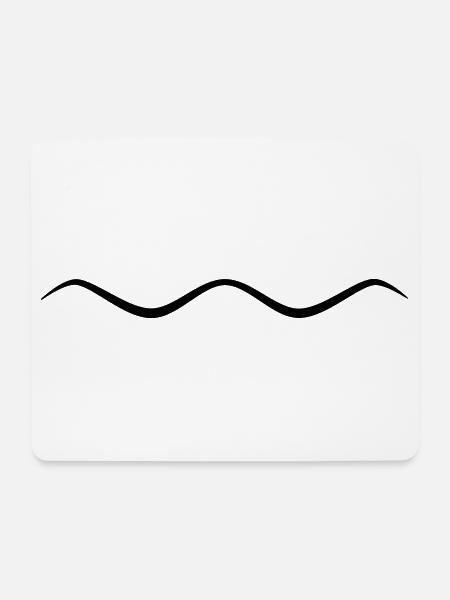 Symbol Welle Wellenlinie - Mousepad (Querformat) - Weiß