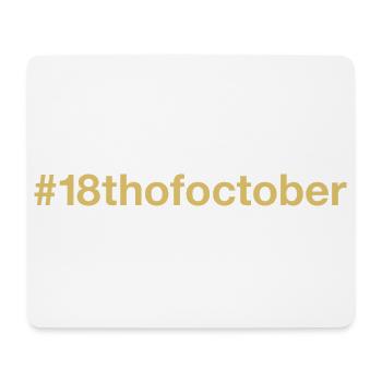 geboren am 18. Oktober Geburtstag birthday - Mousepad (Querformat) - Weiß - Vorne