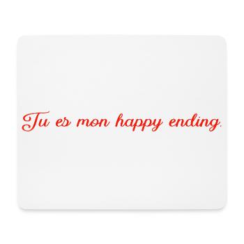 VALENTINES DAY HEART LOVE LOVE ROSE - Mouse Pad (horizontal) - white - Front