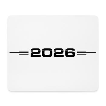 2026 Jahr - Mousepad (Querformat) - Weiß - Vorne