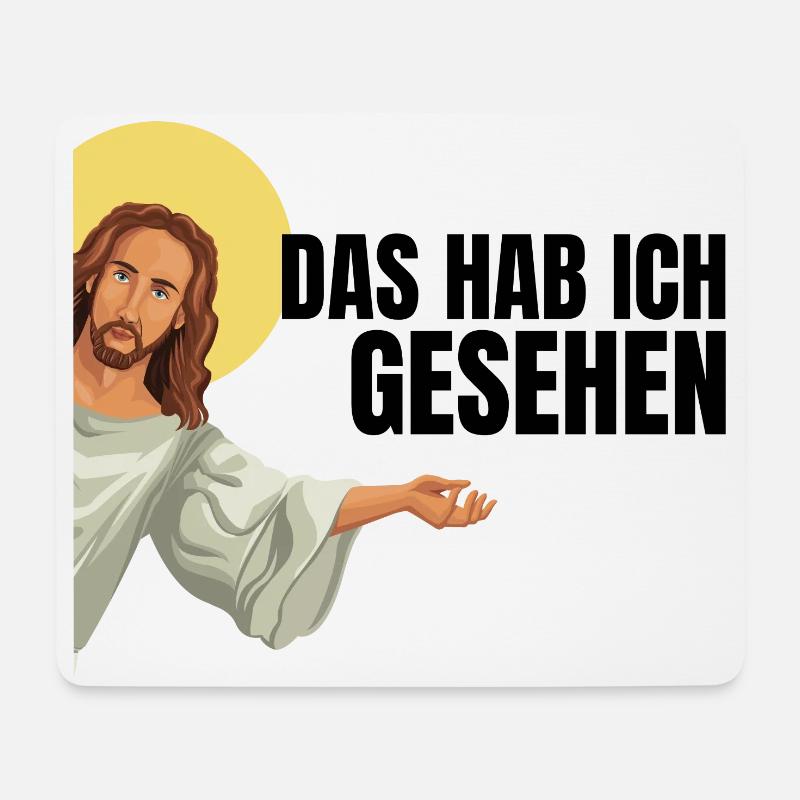 Jesus Hats Gesehen Lustiger Jesus Spruch Geschenk - Mousepad (Querformat) - Weiß