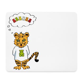 Gummibärchen-Tiger - Süß und Wild - Yummy - Mousepad (Querformat) - Weiß - Vorne