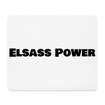 ELSASS_POWER_logo - Tapis de souris (format paysage) - blanc - Devant